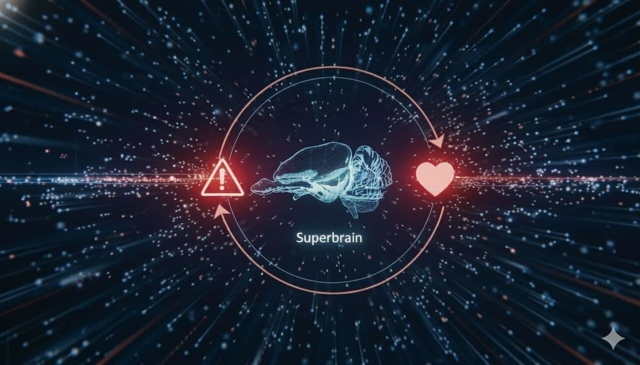 AI is a Mirror. What I Saw Was the Superbrain.